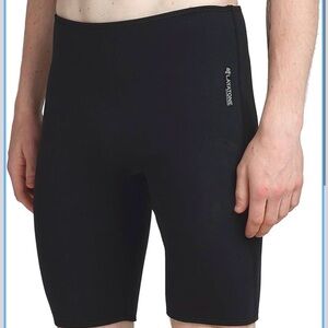 Men's Black Swim Rash Guard Shorts